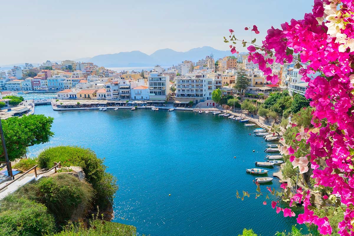Greece Holiday Lake in harbour of Agios Nikolaos Crete