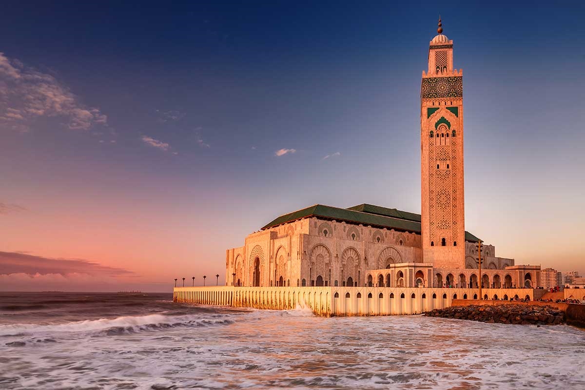 Casablanca The Hassan II Mosque largest mosque in Morocco