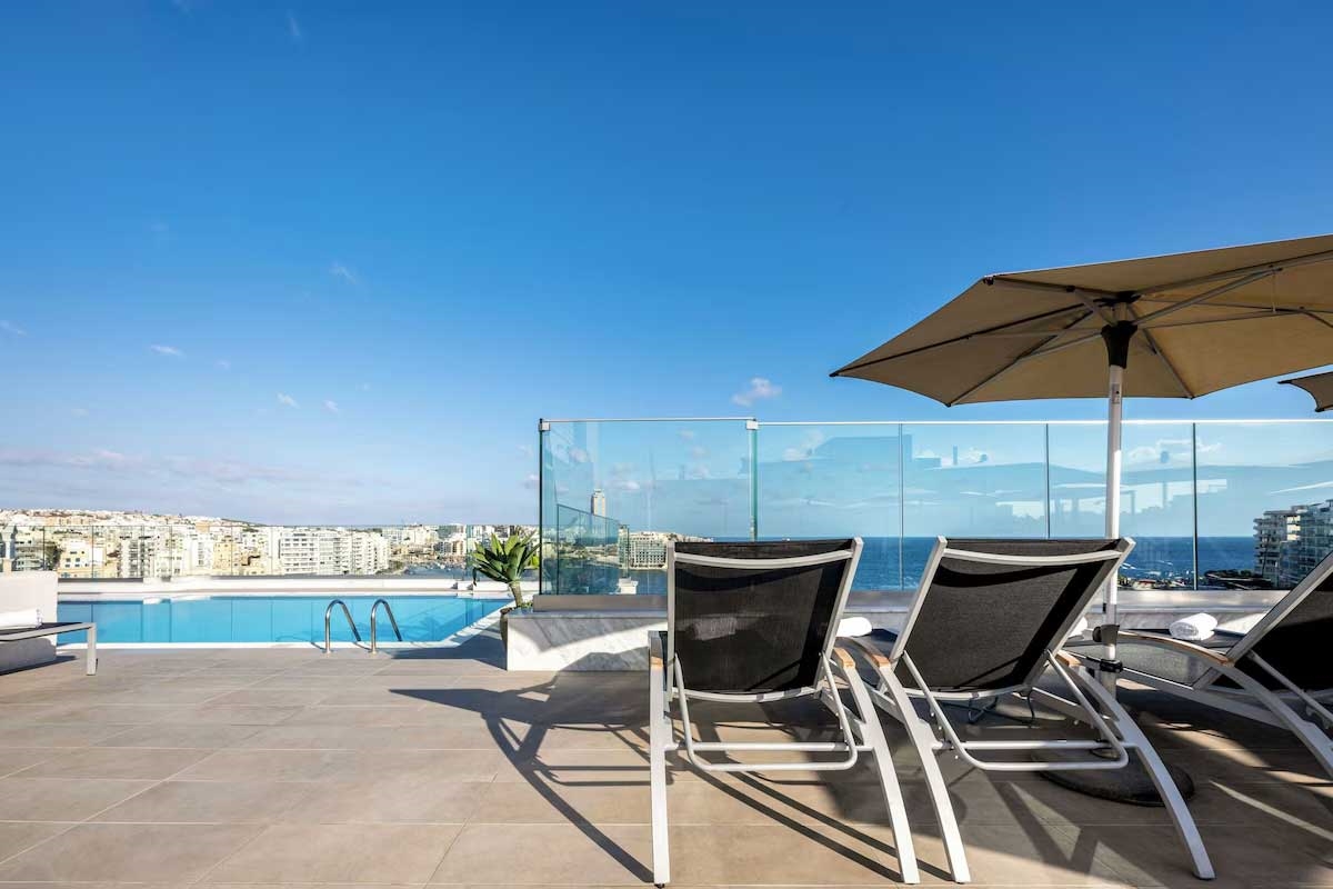 Terrace at Regency Plaza Hotel Sliema